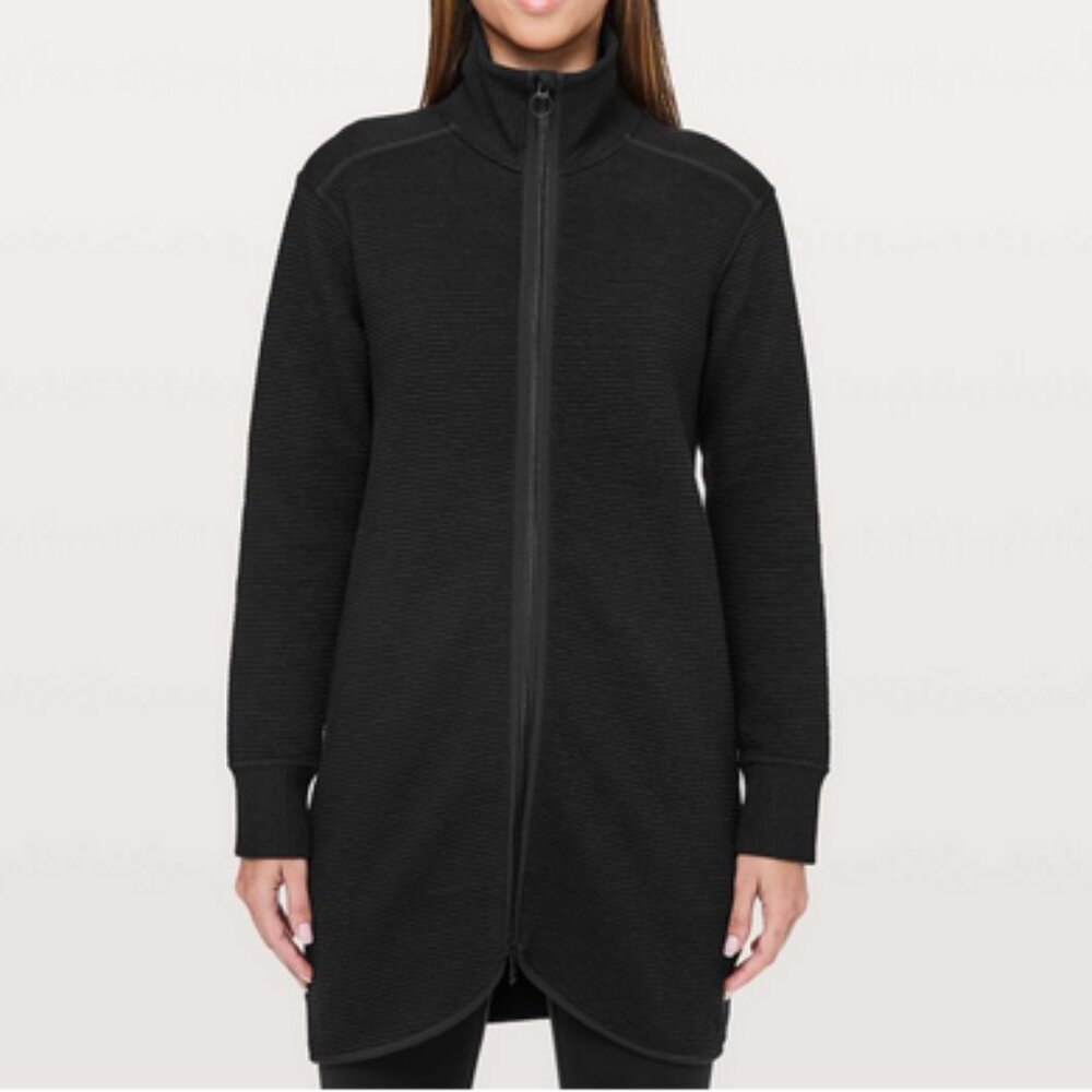 Lululemon On Repeat full zip long jacket textured, 2
